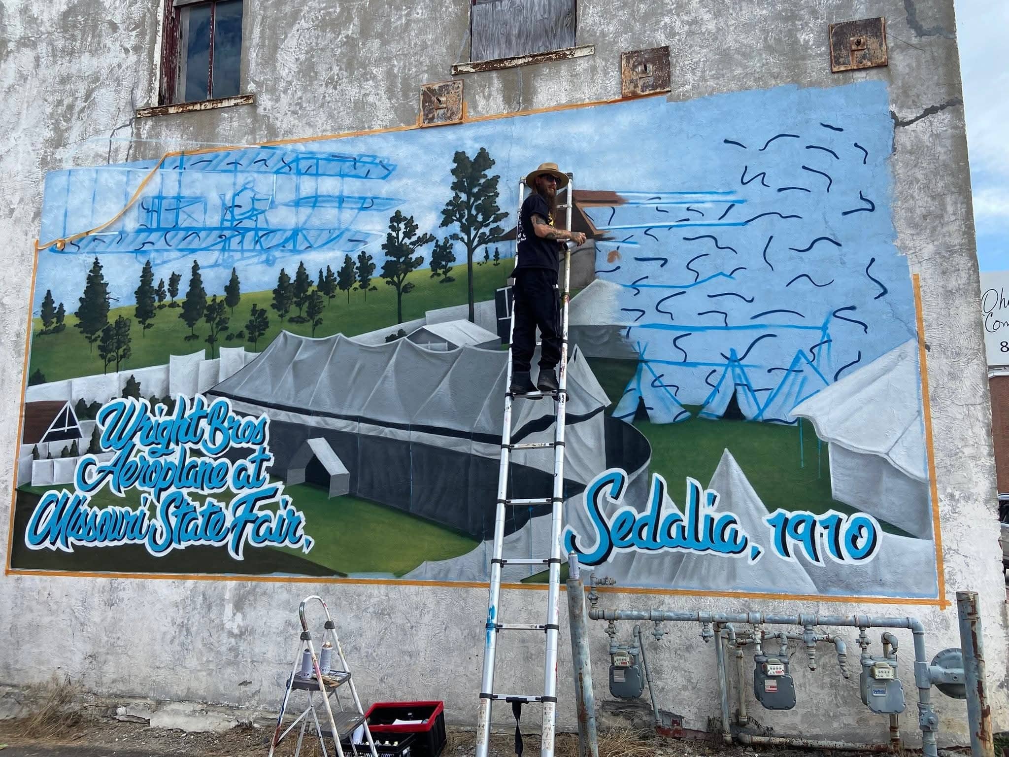 New Mural Celebrates Sedalia's Aviation & State Fair Legacy | City