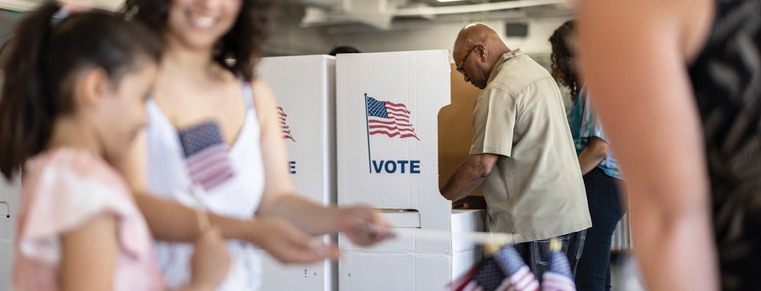 Sedalia man voting at a local election